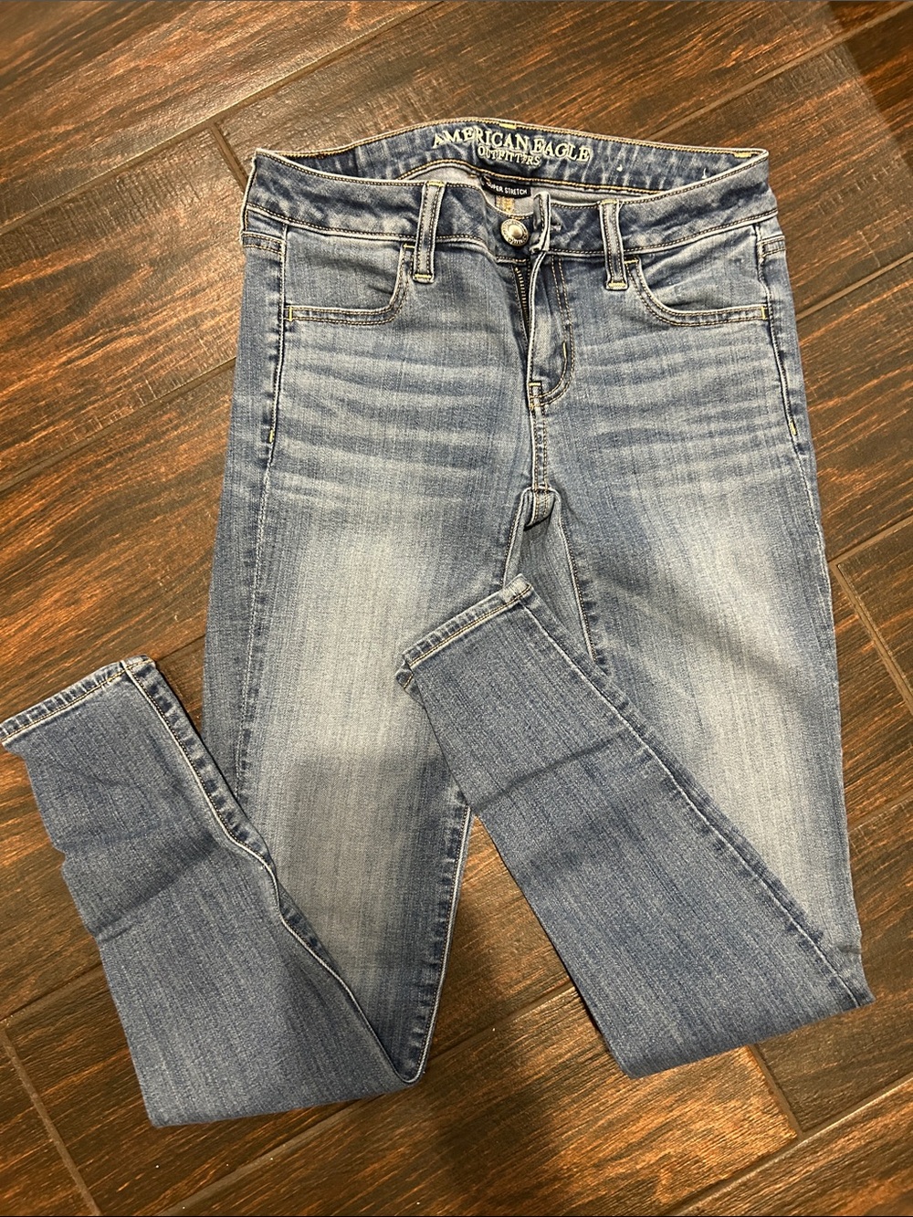 American Eagle Outfitters Faded Blue Skinny Jeans